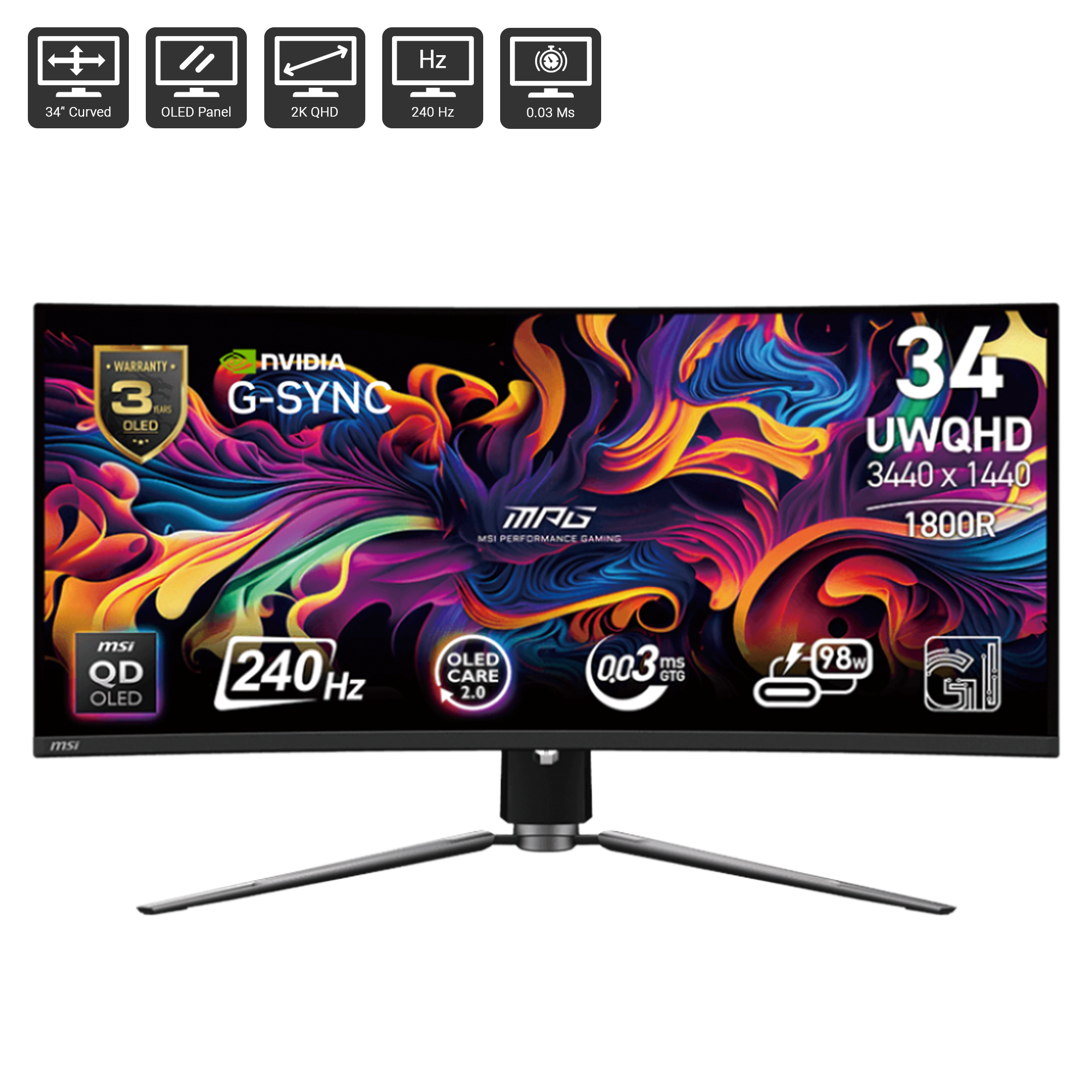 MPG 341CQPX QD-OLED - TK Computer KH, Cambodia