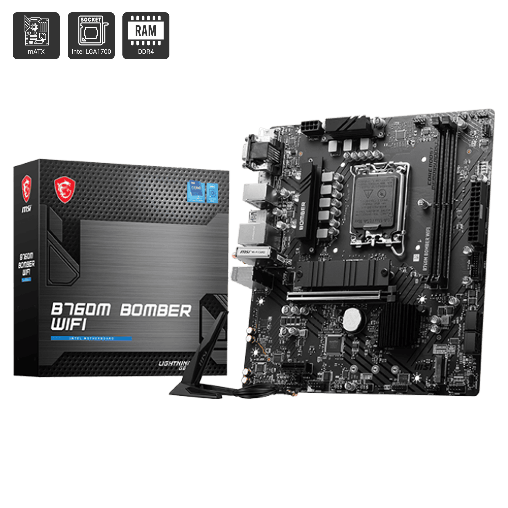 Bomber Computer B760M bomber Wifi DDR4 - TK Computer KH, Cambodia