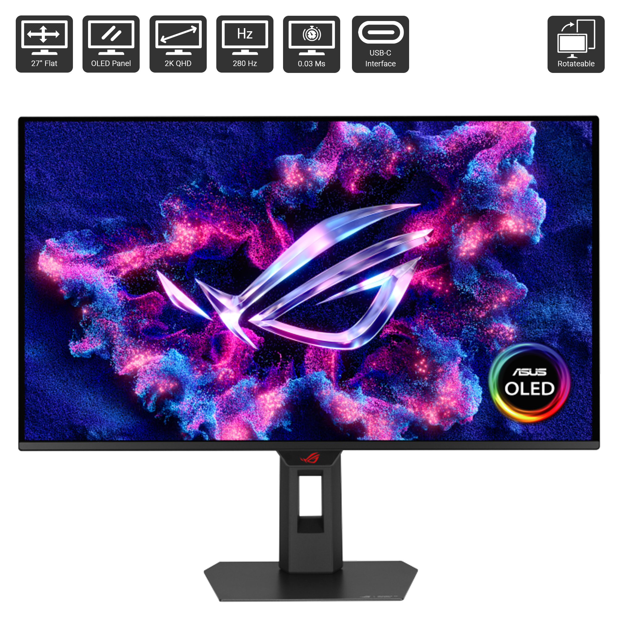 ROG Strix OLED XG27ACDMS 280Hzゲーミングモニター ROG Strix OLED XG27AQDMG | 27 to 31.5 Inches | Gaming Monitors