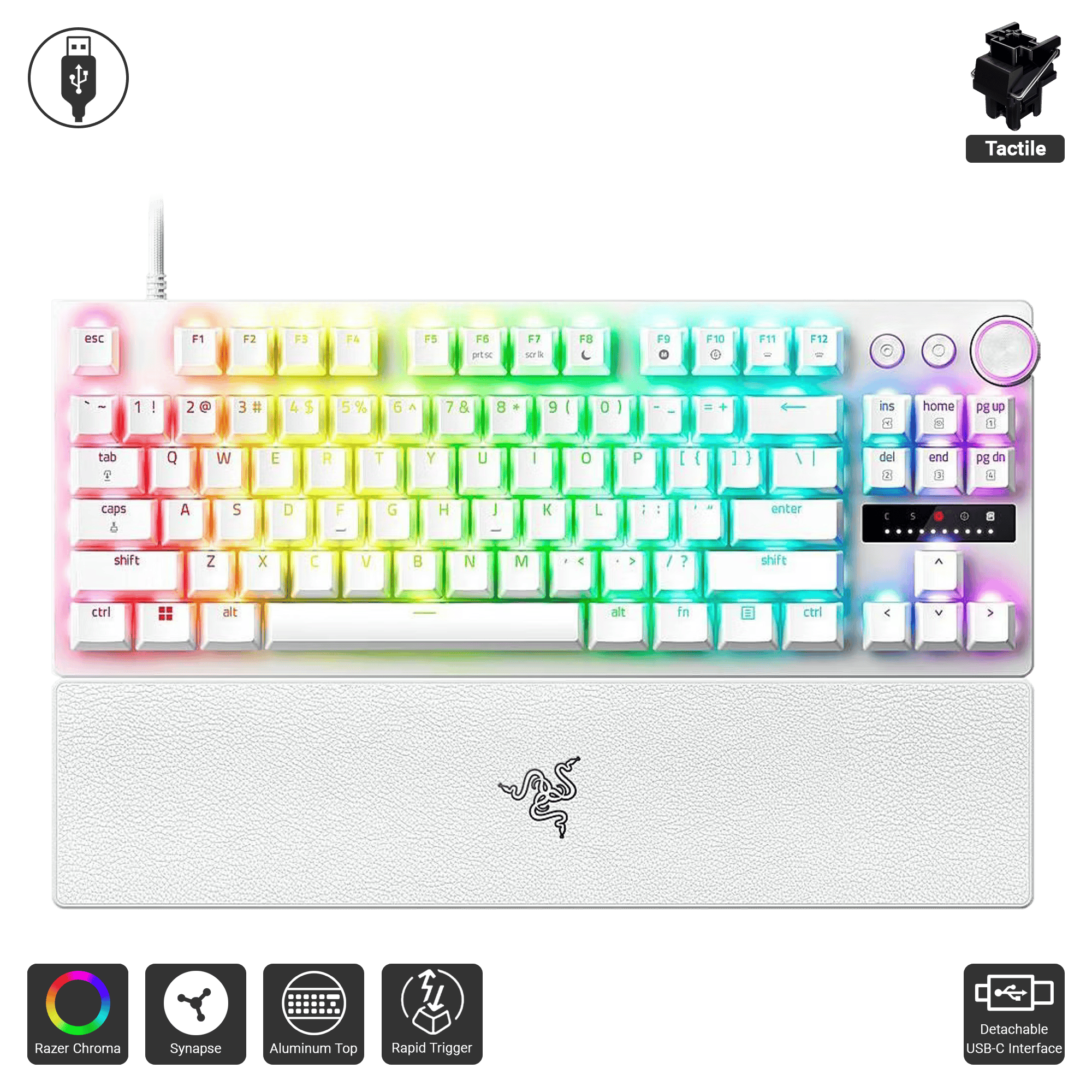 キーボード Razer Huntsman V3 PRO TENKEYLESS White 全2種】Razer Huntsman V3 Pro Tenkeyless (White Edition) レイザー